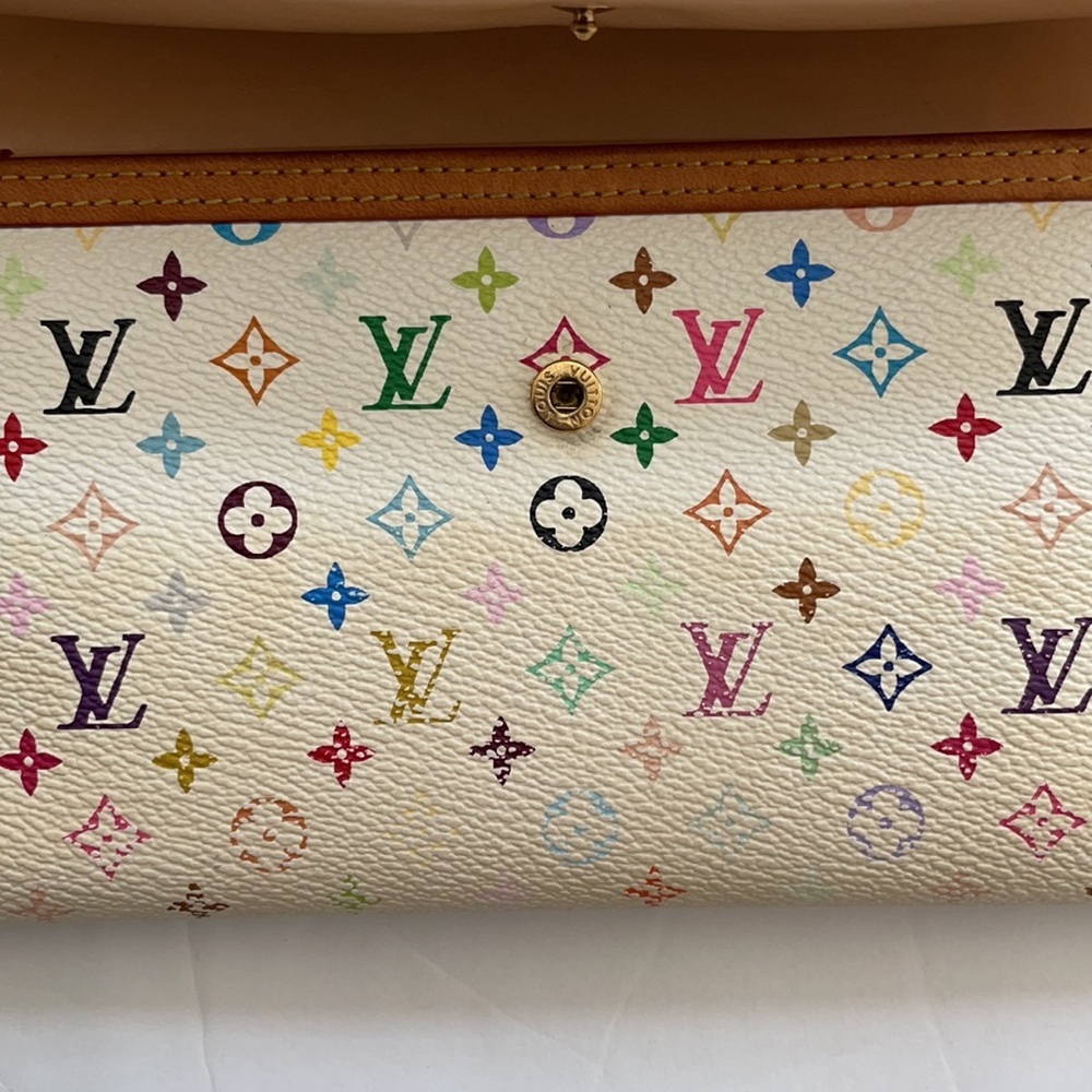 Louis Vuitton multicolored monogram white wallet - Picture 8 of 13